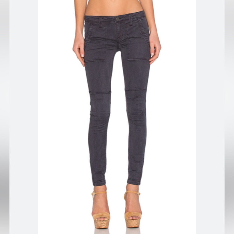 Joie Cadet Skinny Pant With Split Hem And Oversized Pockets In Stingray Size 25